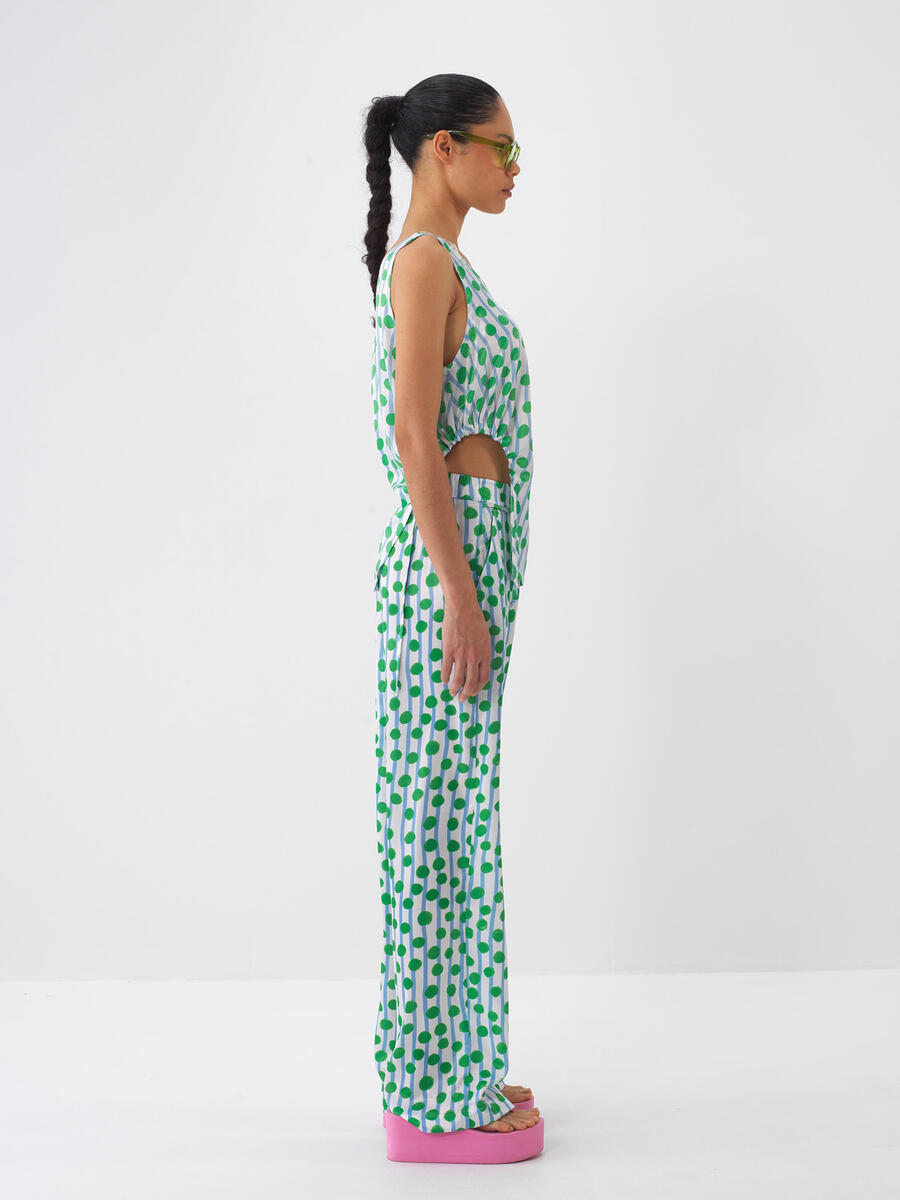 Yeşil Formunu Koruyan Oversize Bluz - 3
