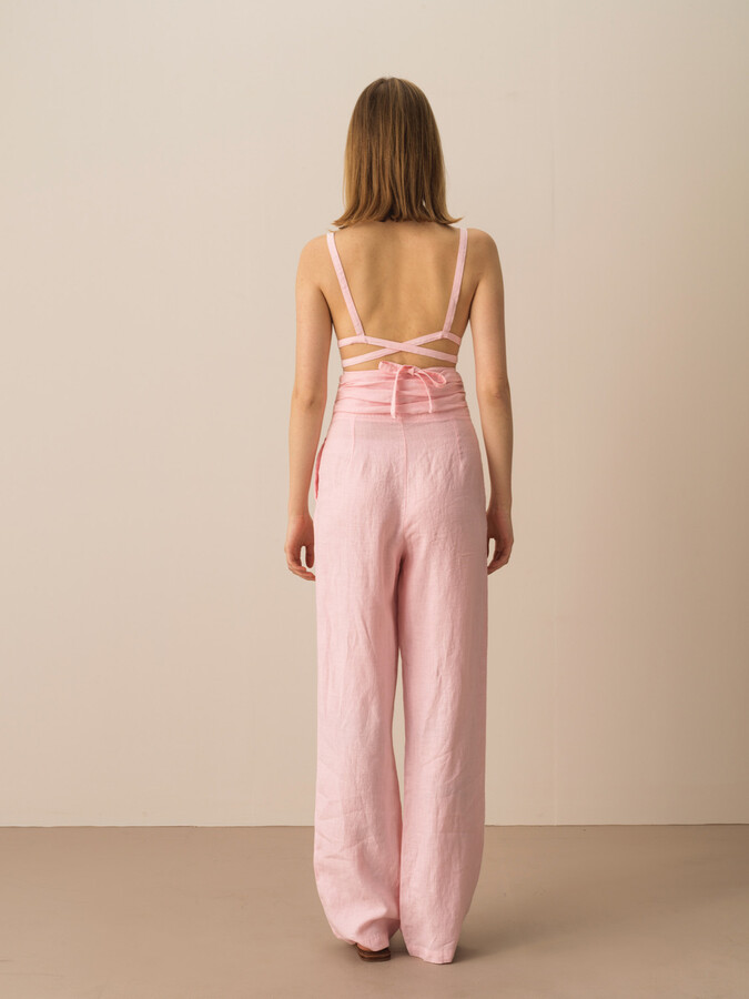 Pembe Doğal Akışlı Slim Fit Büstiyer (4)