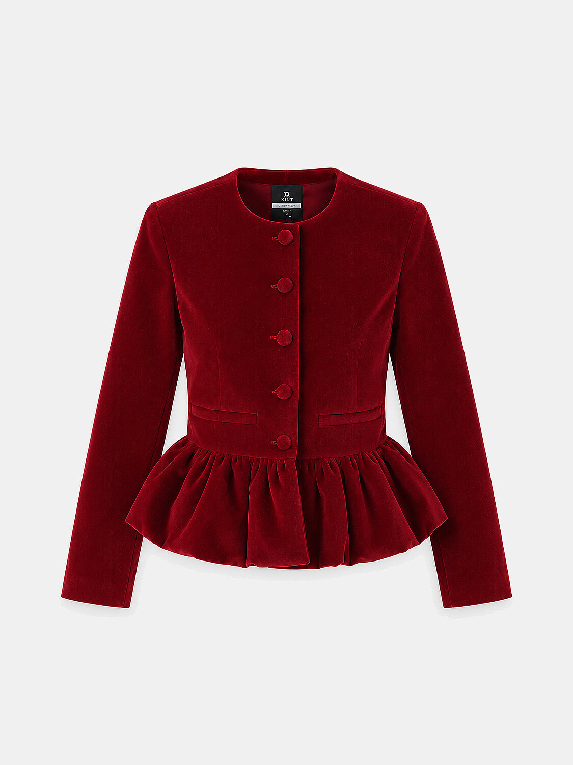 Bordo Lüks Dokulu Soft Kadife Regular Fit Ceket (1)
