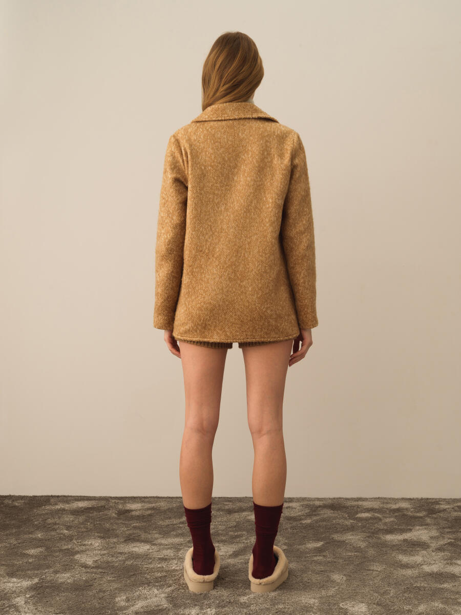 Camel Pamuk Dokulu Regular Fit Ceket - 6