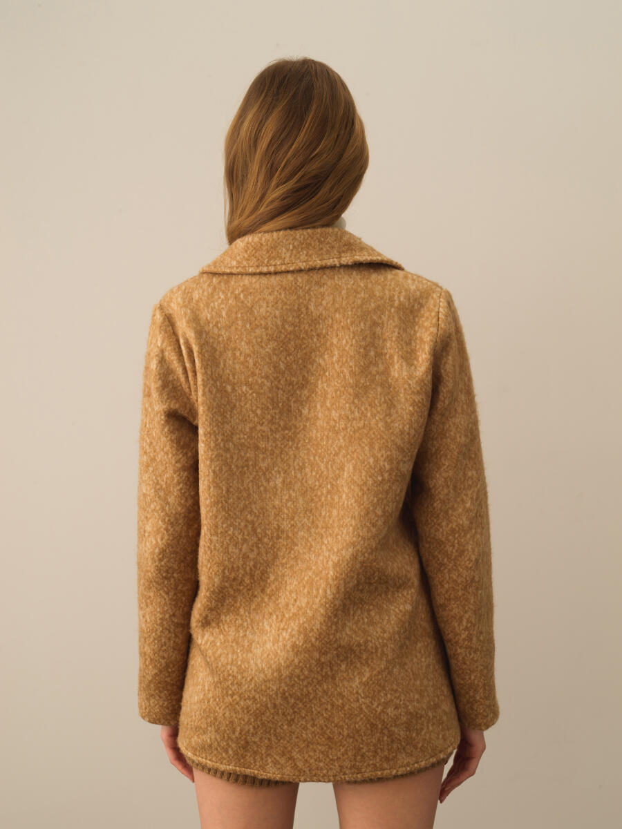 Camel Pamuk Dokulu Regular Fit Ceket - 5