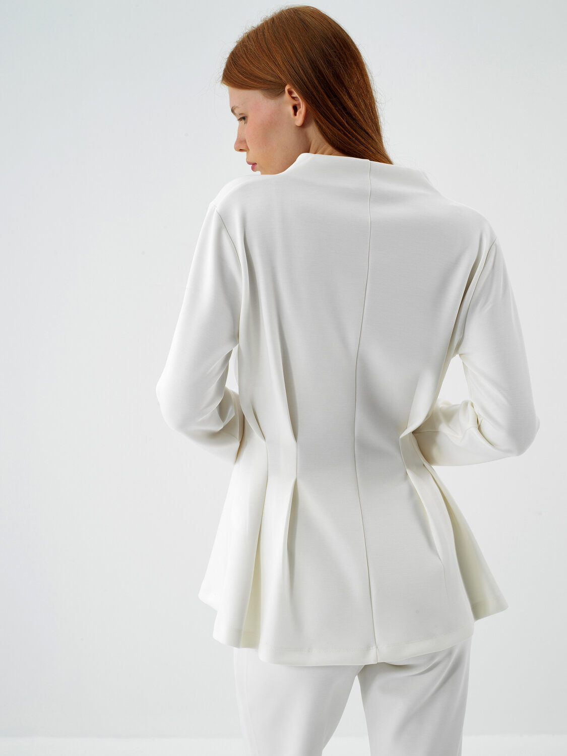 Ekru Modal Dokulu Regular Fit Ceket - Xint