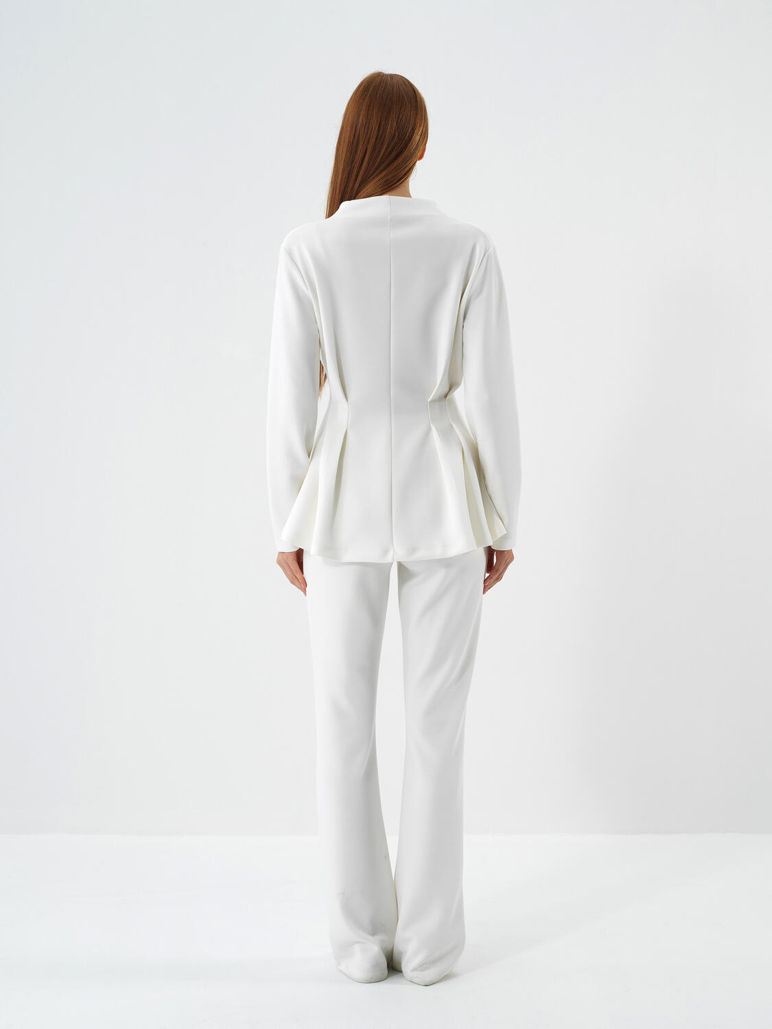 Ekru Modal Dokulu Regular Fit Ceket - 5