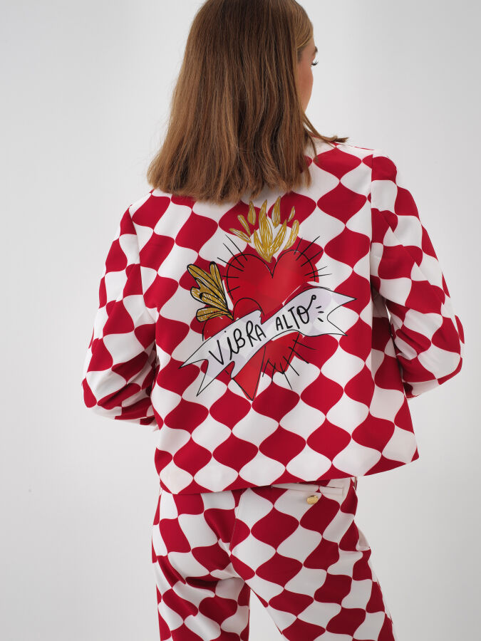 Kırmızı Formunu Koruyan Regular Fit Ceket - Xint