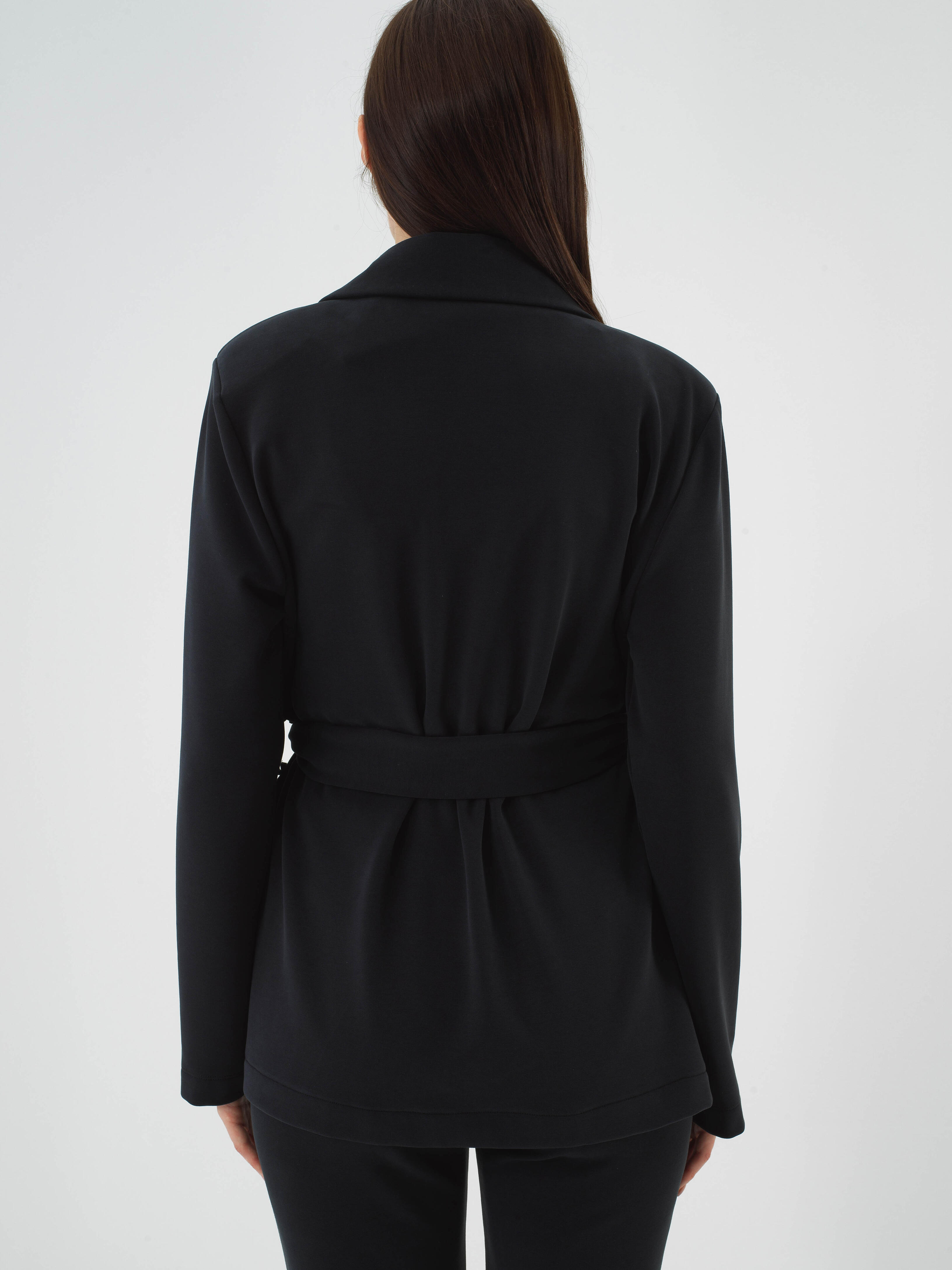 Lacivert Modal Dokulu Oversize Ceket - 4