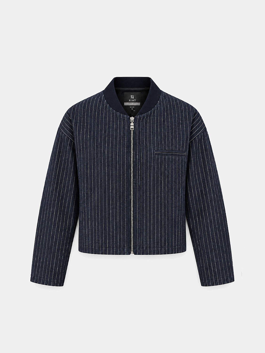 Lacivert Oversize Pamuklu Denim Ceket - 1