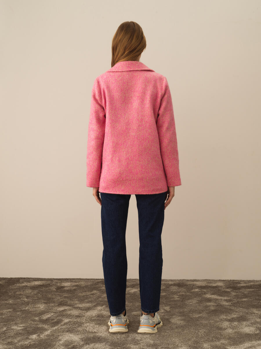 Pembe Pamuk Dokulu Regular Fit Ceket - 6