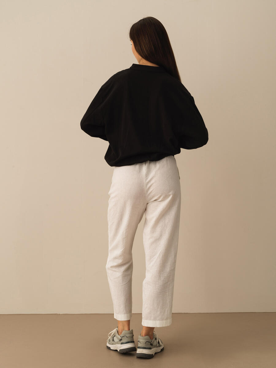 Siyah Doğal Akışlı Oversize Ceket - 4