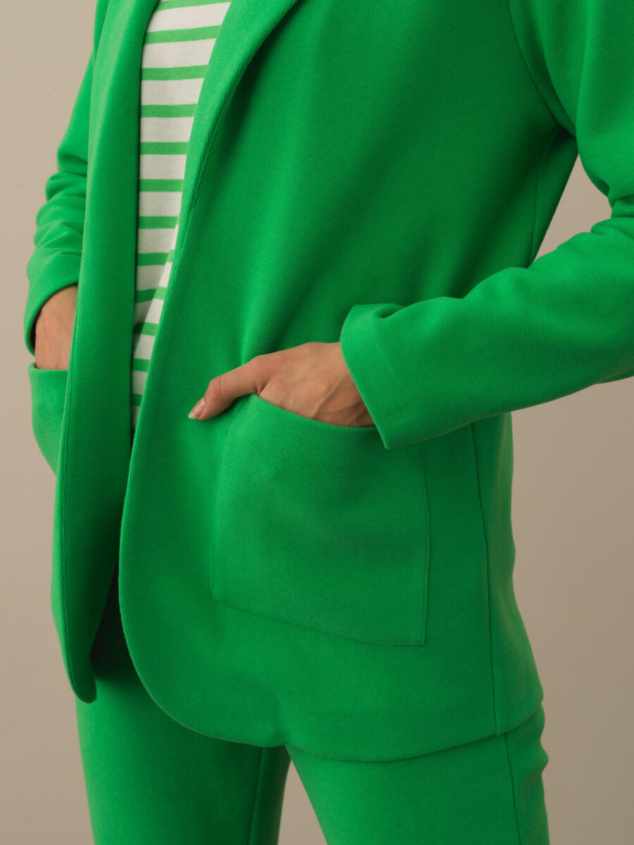 Yeşil Pamuk Dokulu Regular Fit Ceket - 3