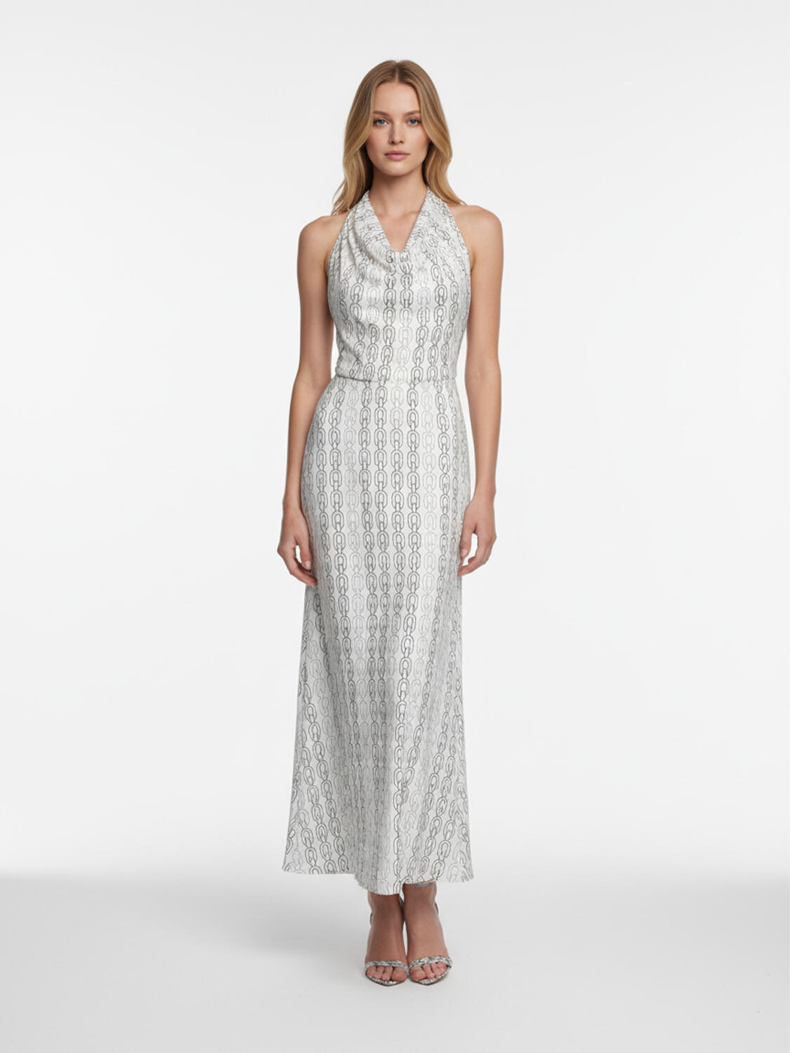 Beyaz Doğal Dökümlü Regular Fit Elbise - 1