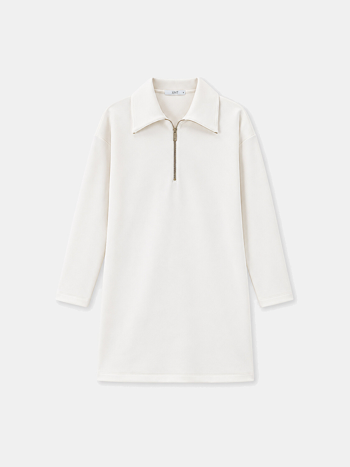 Ekru Oversize Pamuklu Elbise