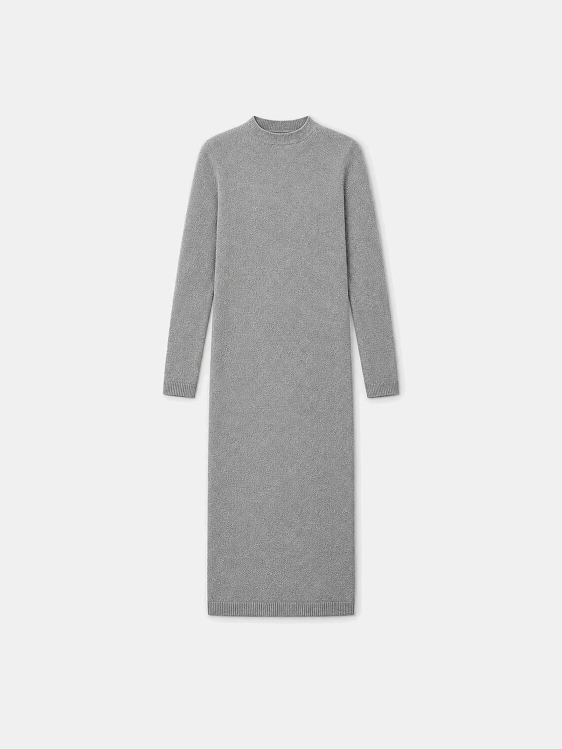 Gri Yumuşak Dokulu Oversize Elbise