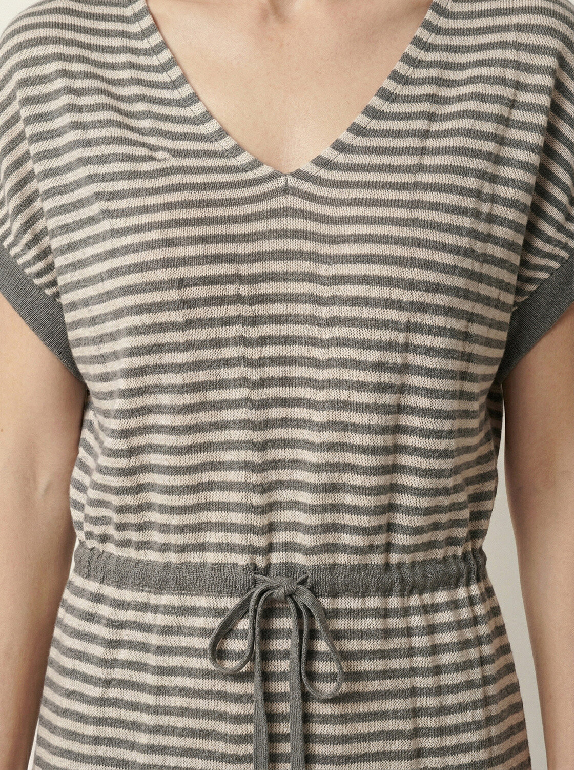 Haki Doğal Dökümlü Oversize Elbise (1)