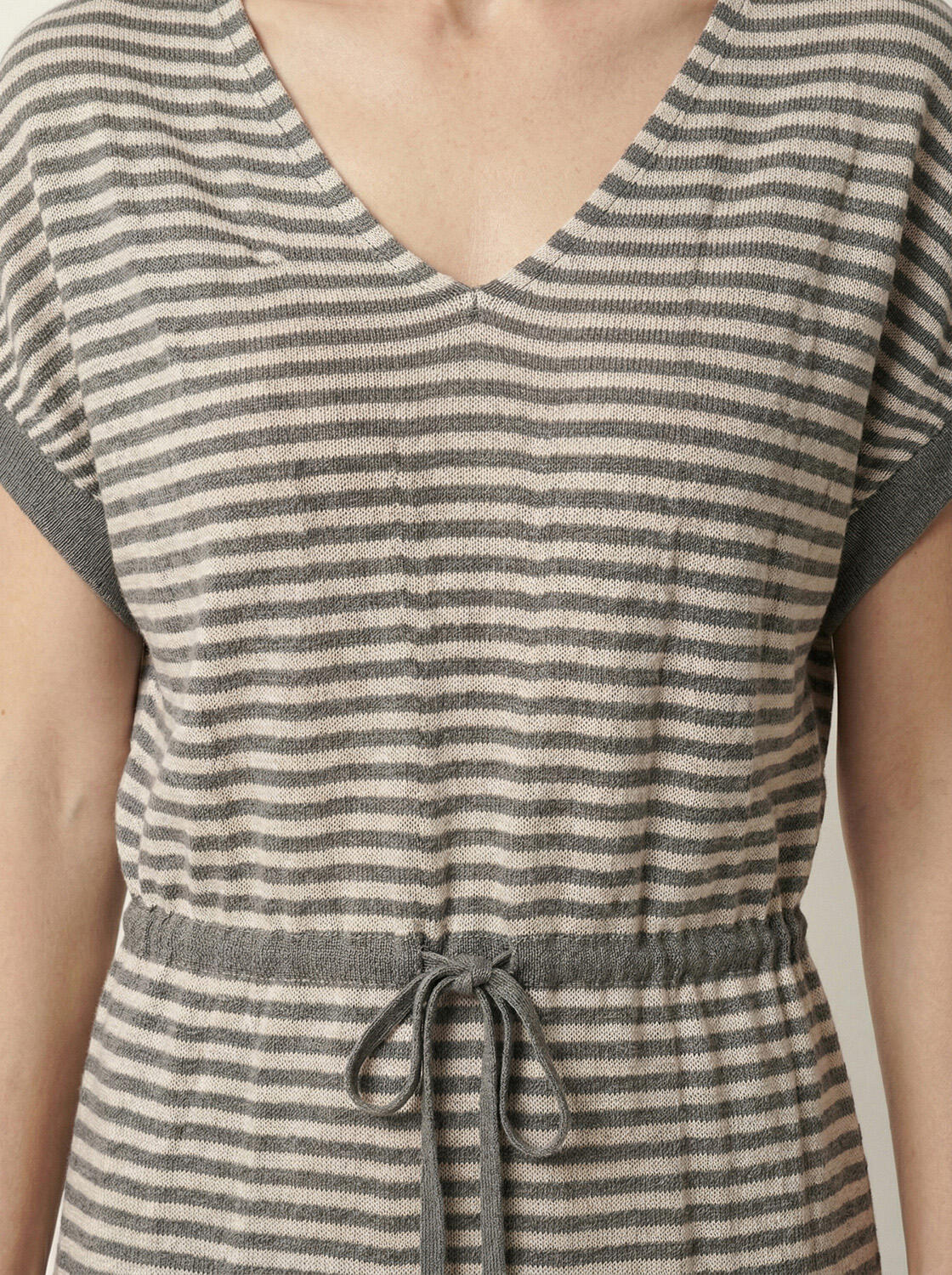 Haki Doğal Dökümlü Oversize Elbise - 2