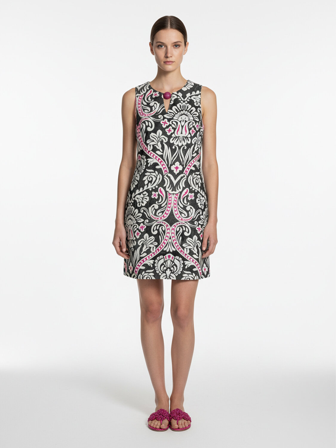 Haki Keten Karışımlı Regular Fit Elbise