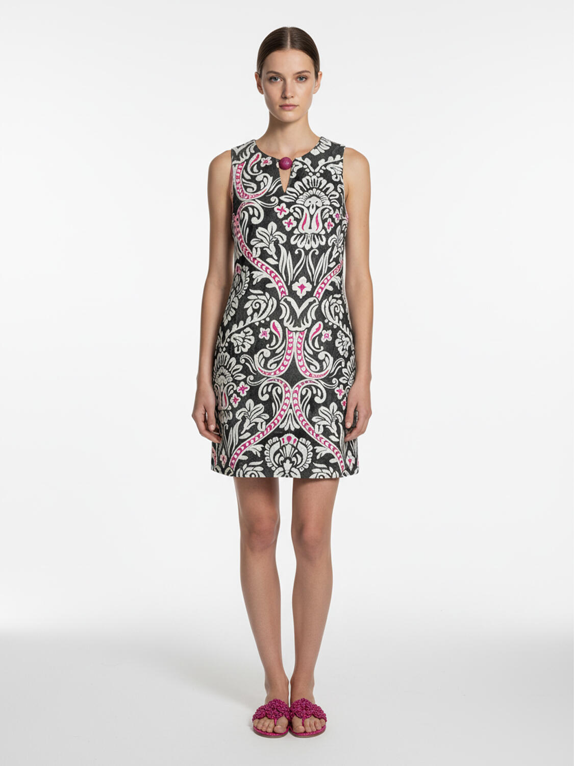 Haki Keten Karışımlı Regular Fit Elbise - 1