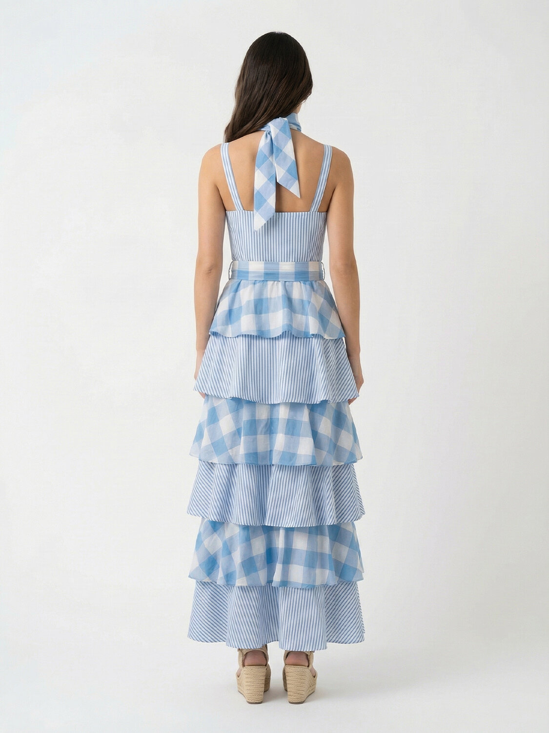 Mavi Pamuk Dokulu Regular Fit Elbise - 3