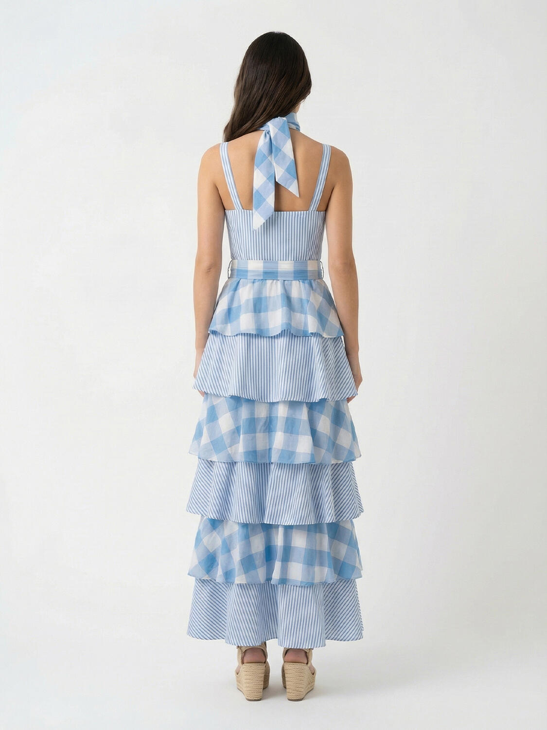 Mavi Pamuk Dokulu Regular Fit Elbise - 3