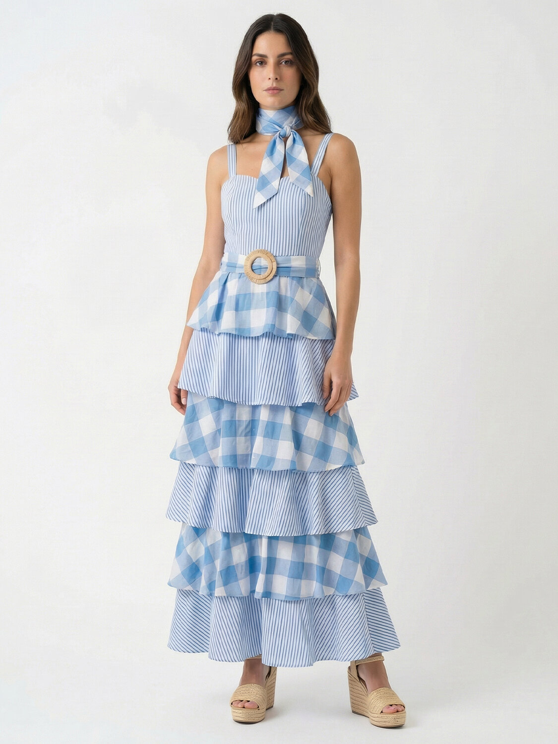 Mavi Pamuk Dokulu Regular Fit Elbise (1)