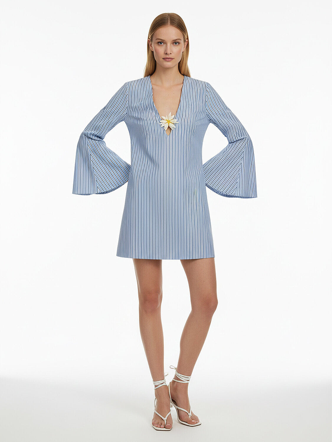 Mavi Pamuk Dokulu Regular Fit Elbise (1)