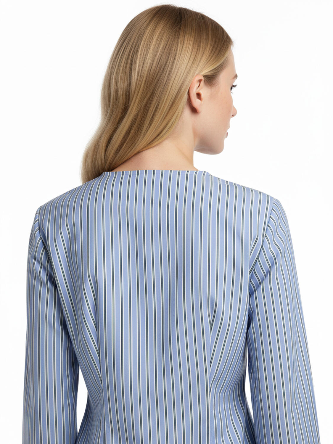 Mavi Pamuk Dokulu Regular Fit Elbise - 4