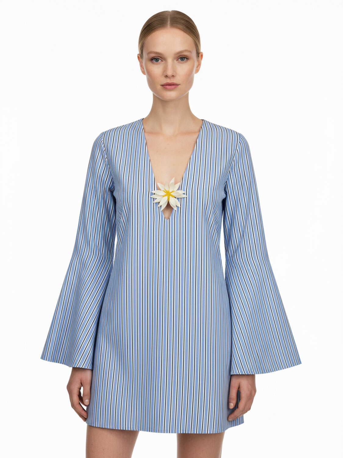 Mavi Pamuk Dokulu Regular Fit Elbise (1)