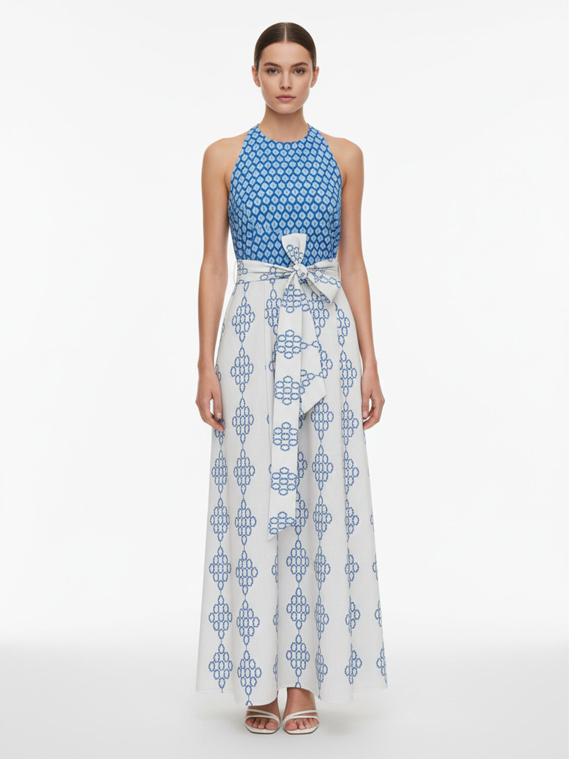 Mavi Pamuk Dokulu Regular Fit Elbise