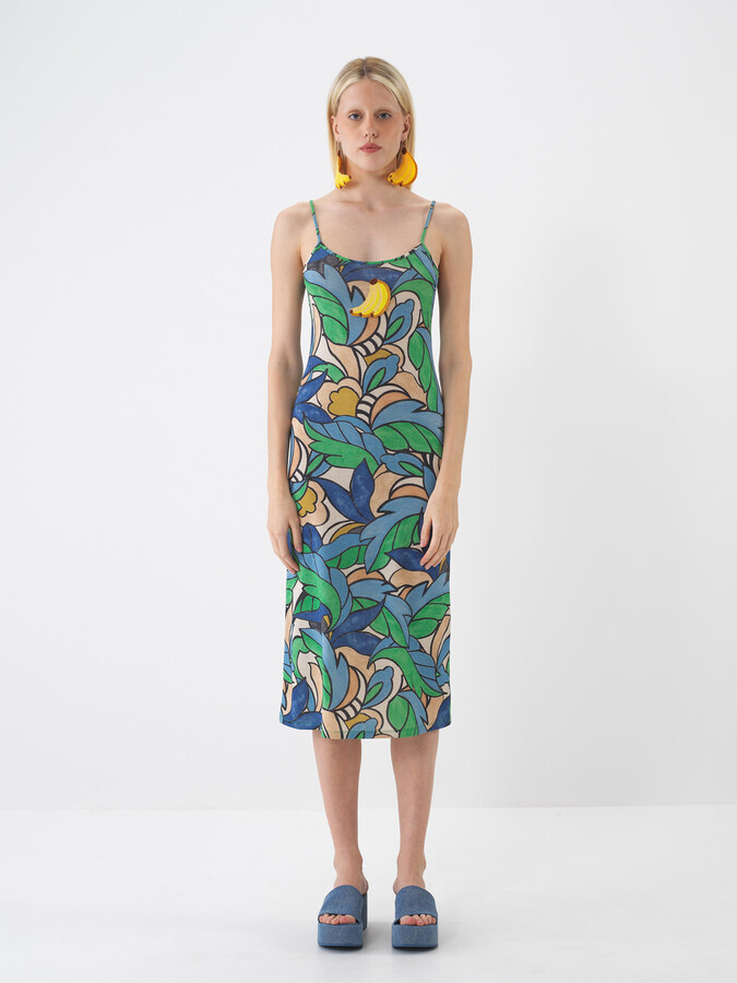 Mavi Doğal Dökümlü Regular Fit Elbise (1)