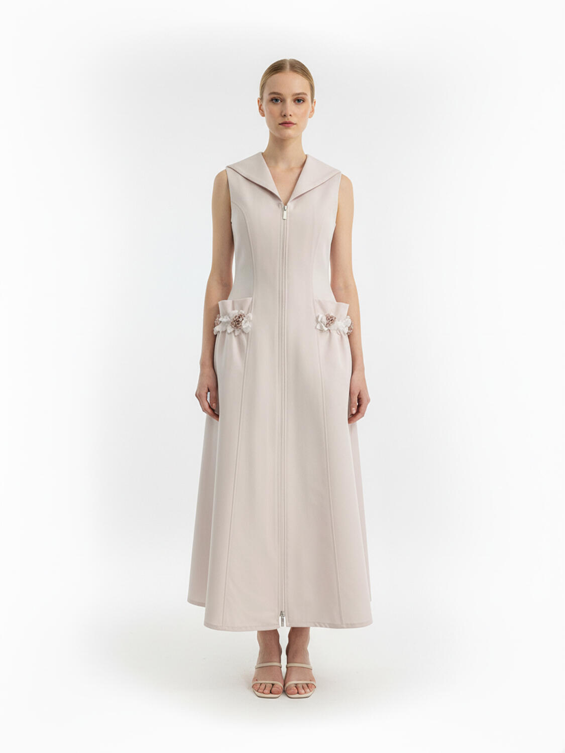 Pembe Pamuk Dokulu Regular Fit Elbise - 2