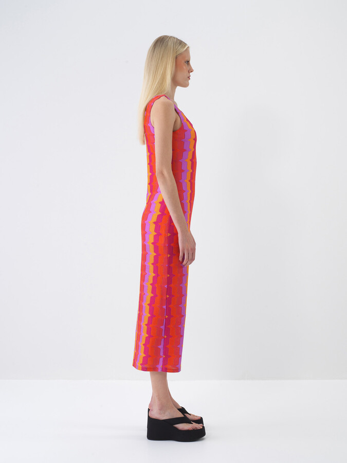 Pembe Doğal Dökümlü Regular Fit Elbise (1)