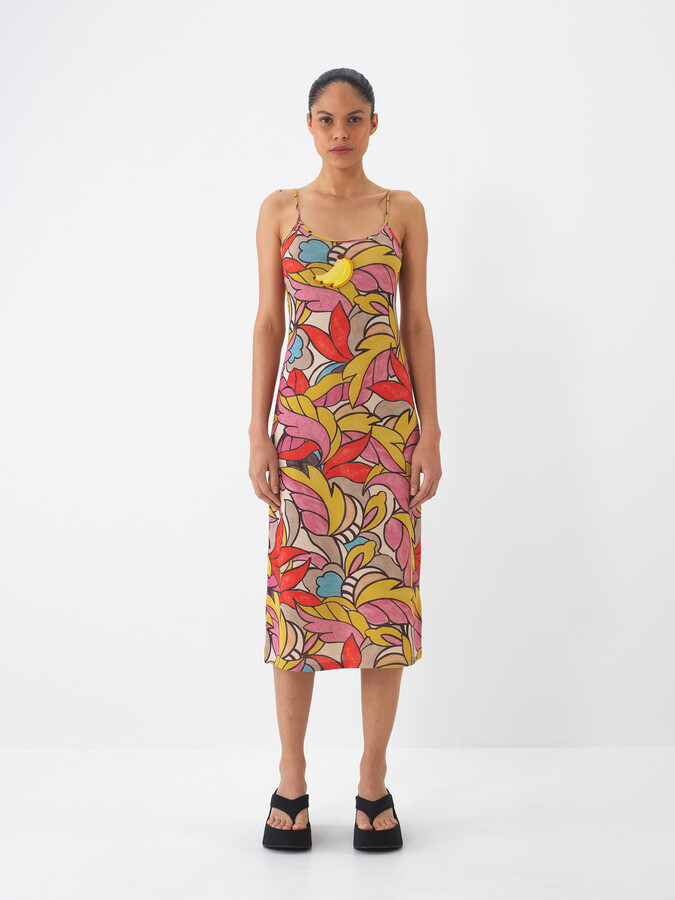 Pembe Doğal Dökümlü Regular Fit Elbise