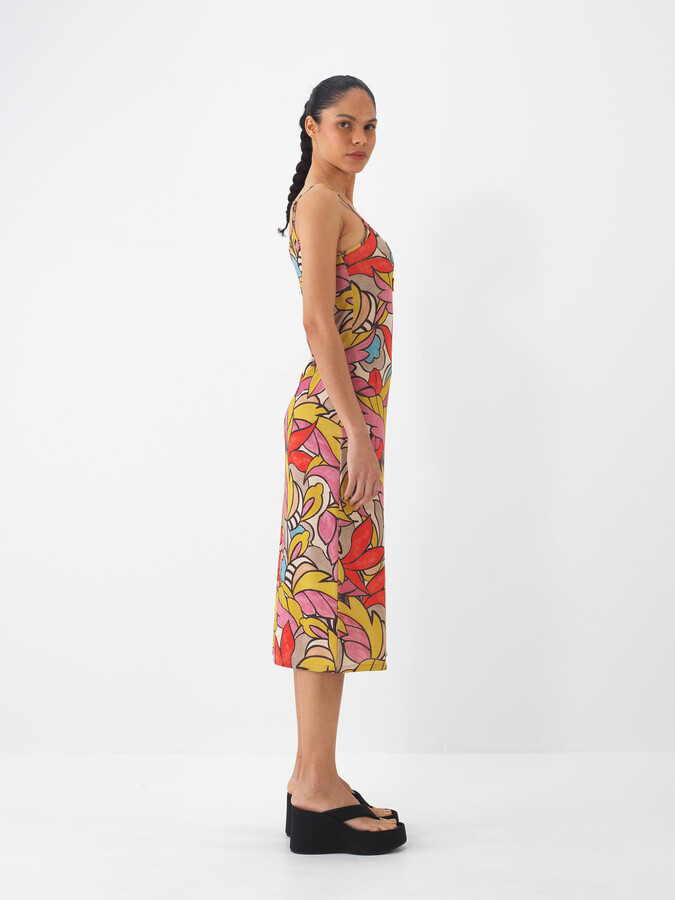 Pembe Doğal Dökümlü Regular Fit Elbise (1)