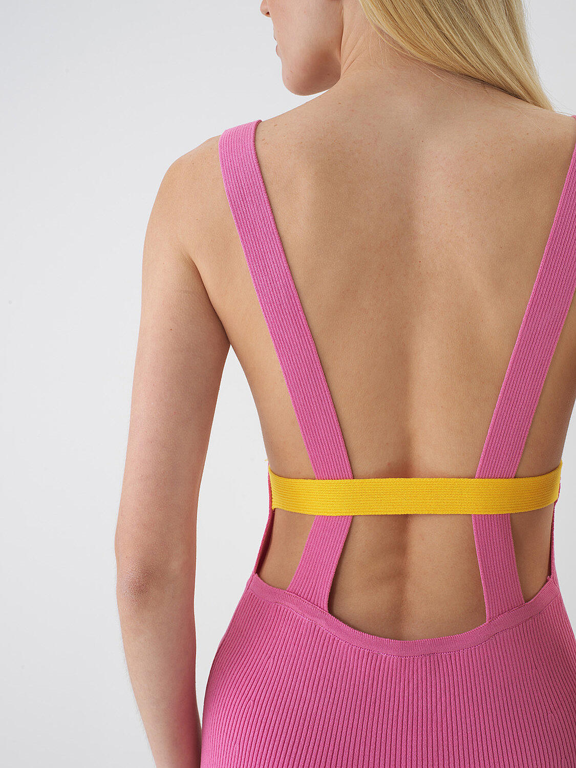 Pembe Doğal Dökümlü Regular Fit Elbise - 2