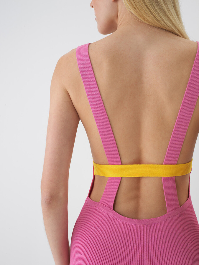 Pembe Doğal Dökümlü Regular Fit Elbise (1)