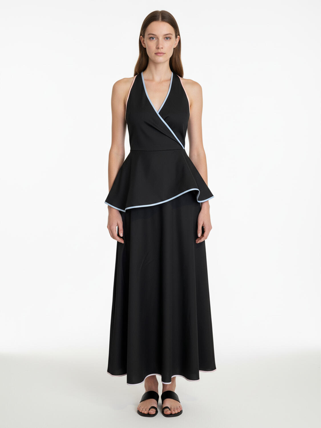 Siyah Doğal Akışlı Regular Fit Elbise - 3