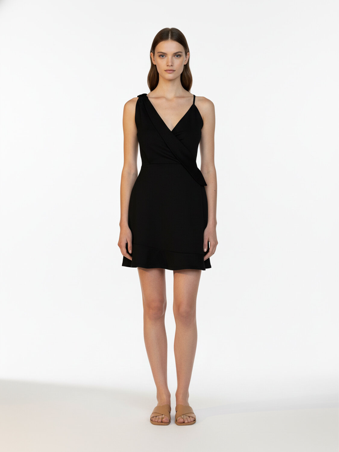 Siyah Modal Karışımlı Regular Fit Elbise