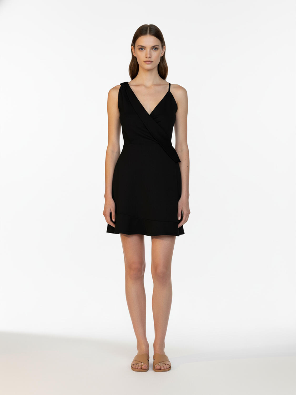 Siyah Modal Karışımlı Regular Fit Elbise - 1