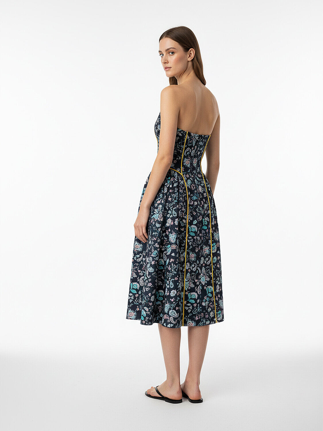 Siyah Pamuk Dokulu Regular Fit Elbise (2)