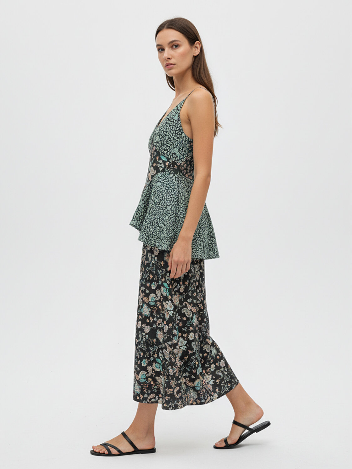 Siyah Pamuk Dokulu Regular Fit Elbise - 3