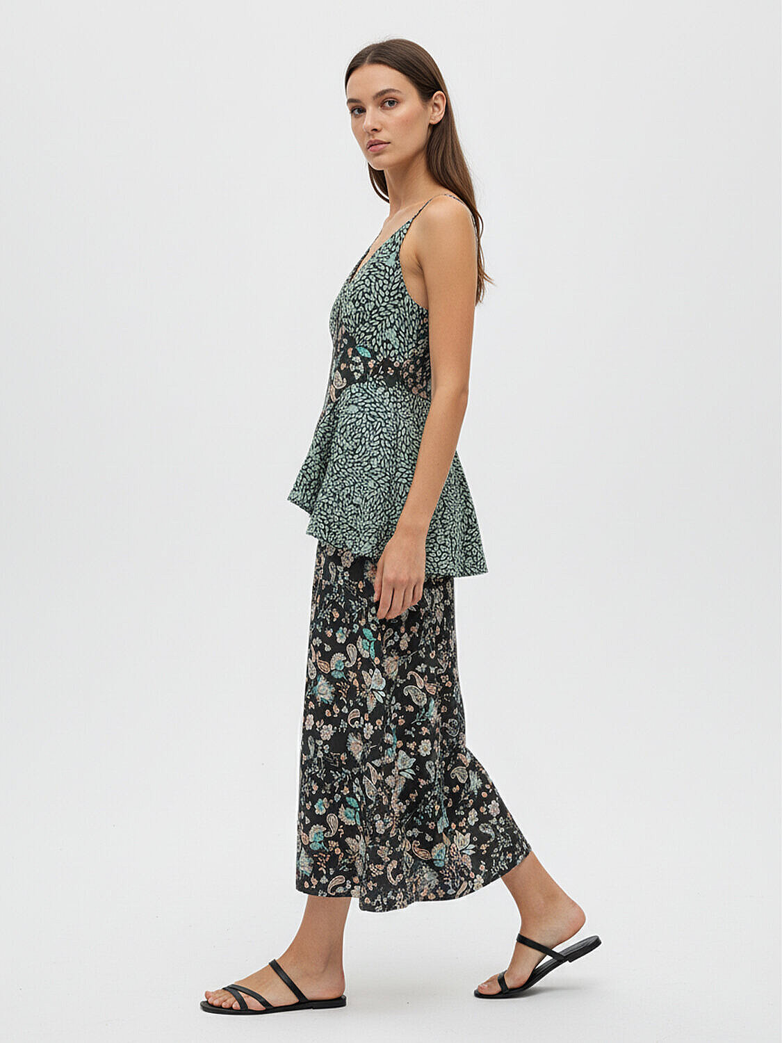 Siyah Pamuk Dokulu Regular Fit Elbise (4)