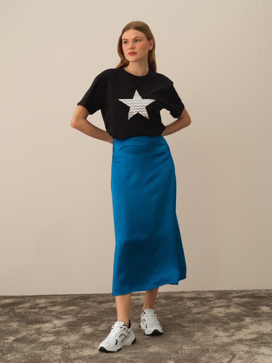 Mavi Formunu Koruyan Regular Fit Etek - 2