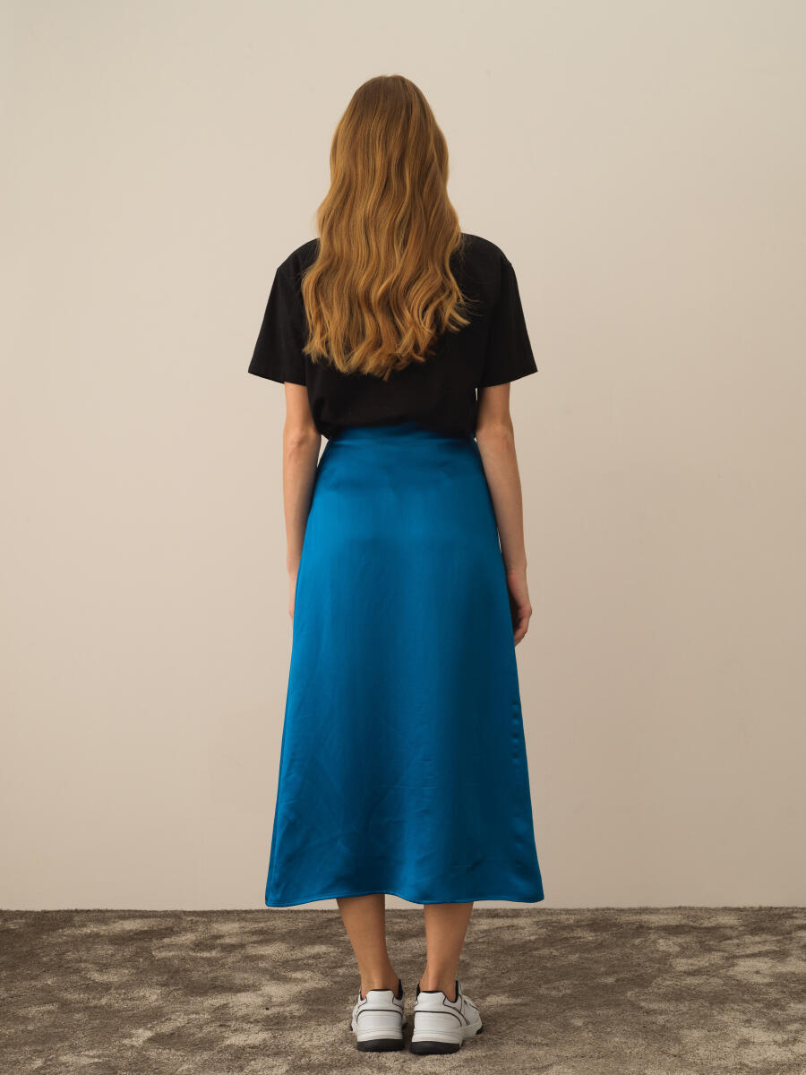 Mavi Formunu Koruyan Regular Fit Etek - 4