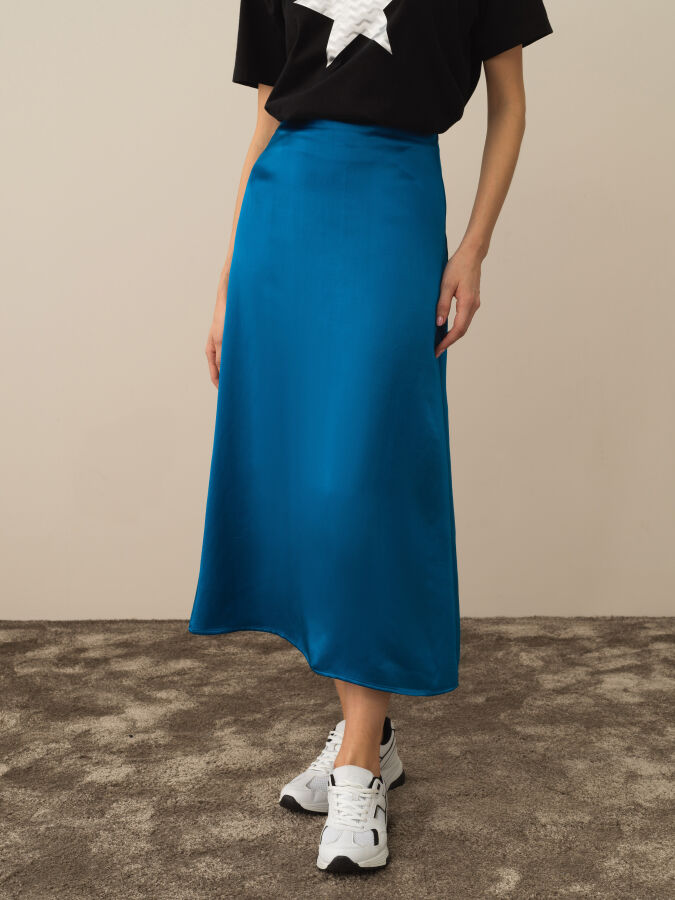 Mavi Formunu Koruyan Regular Fit Etek - Xint