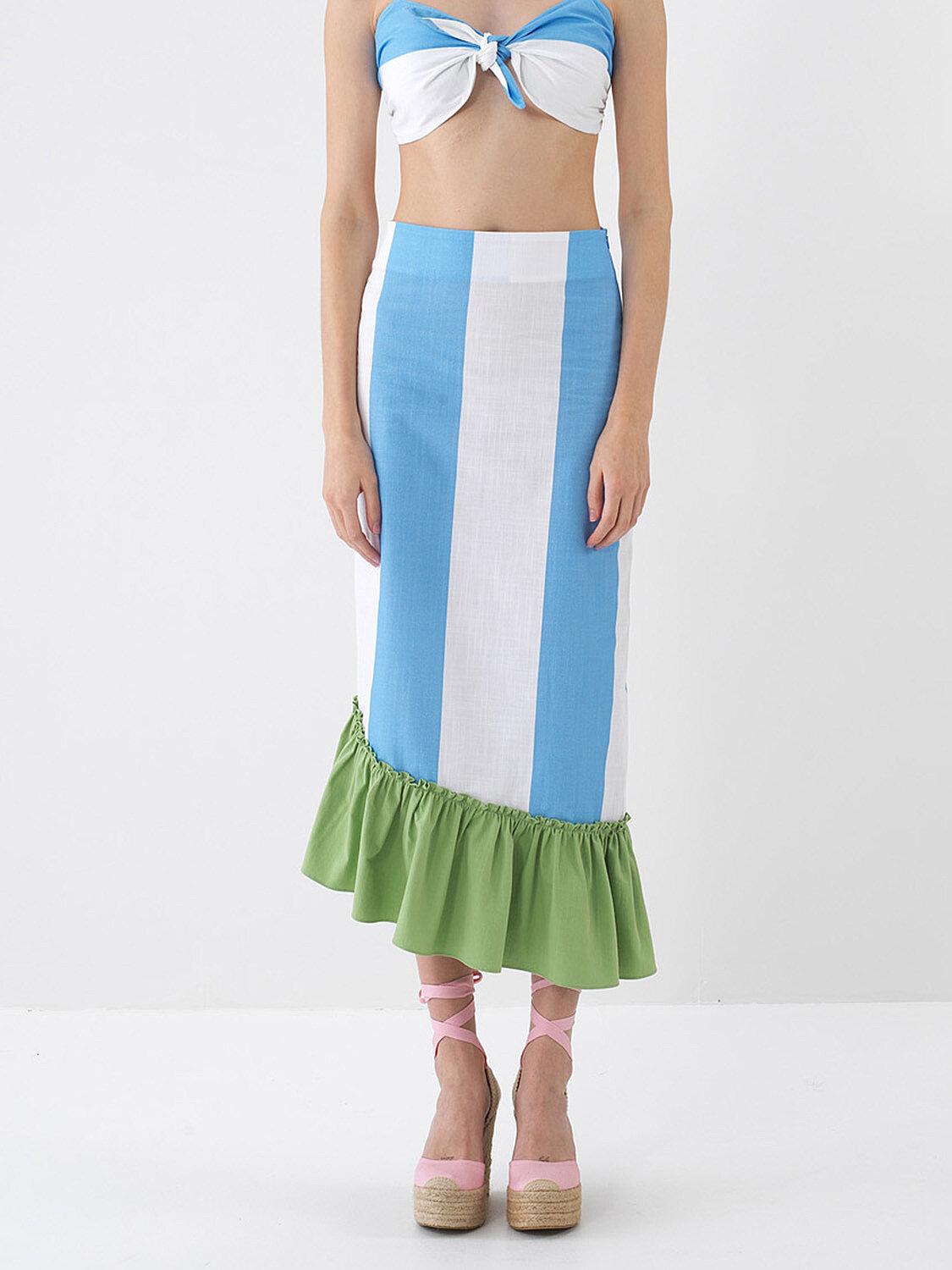 Mavi Pamuk Dokulu Regular Fit Etek (1)