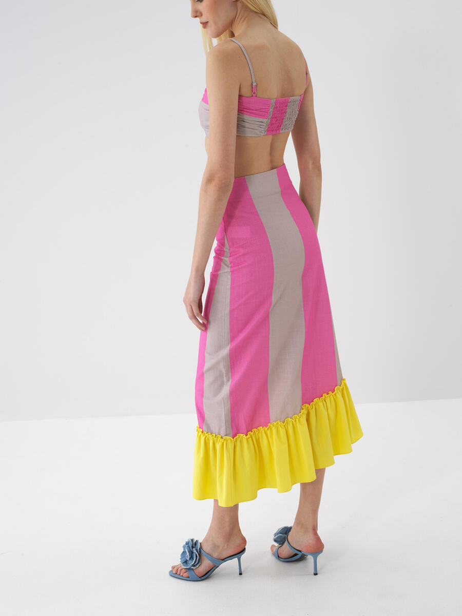 Pembe Pamuk Dokulu Regular Fit Etek - 3