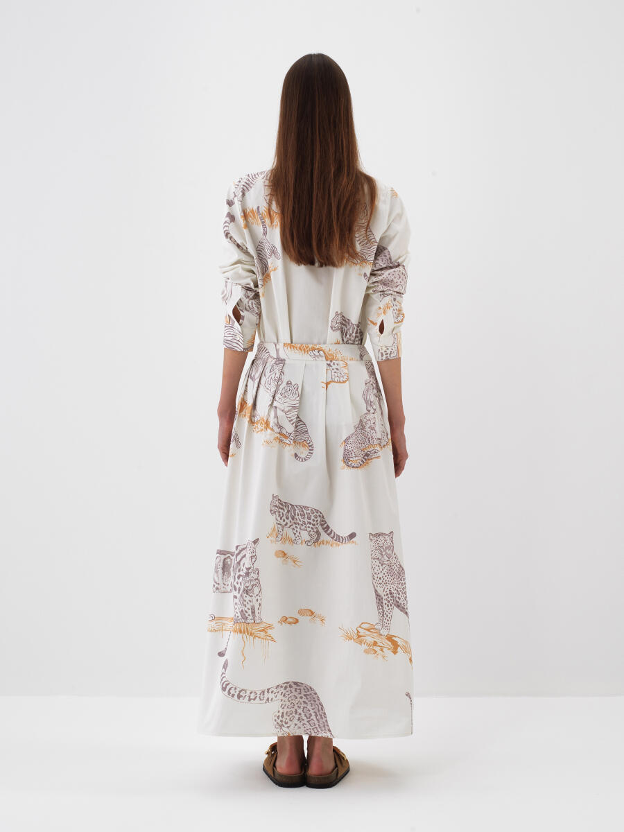 Ekru Pamuk Dokulu Regular Fit Gömlek - 4