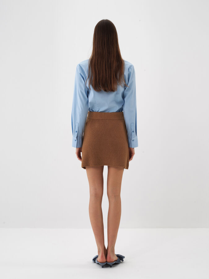 Mavi Pamuk Dokulu Regular Fit Gömlek - Xint