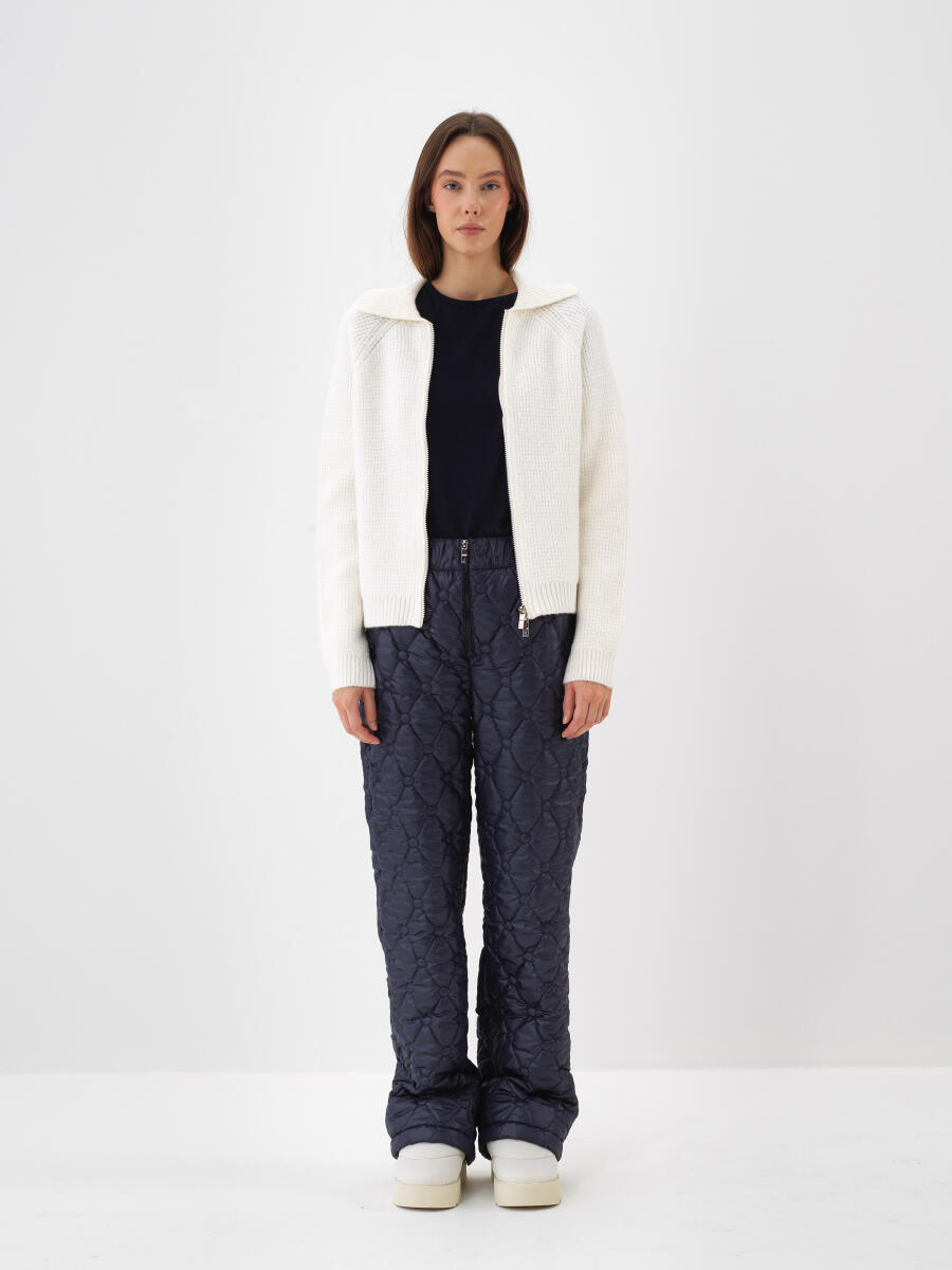 Ekru Yumuşak Dokulu Oversize Hırka - 2