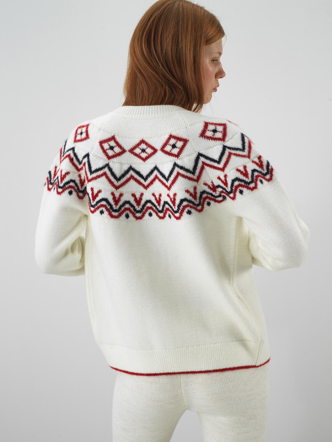 Ekru Yumuşak Dokulu Oversize Hırka - 6