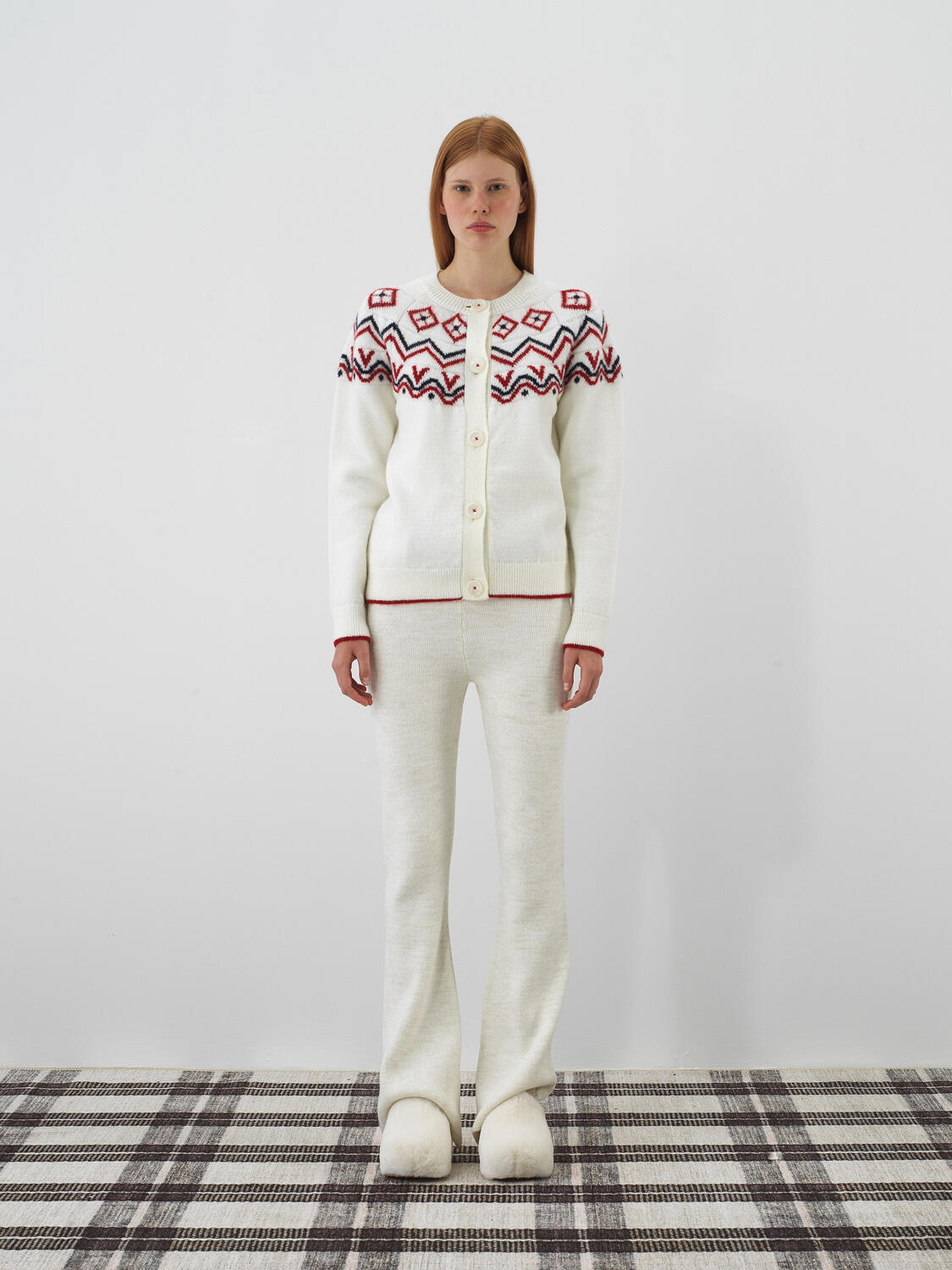 Ekru Yumuşak Dokulu Oversize Hırka - 2